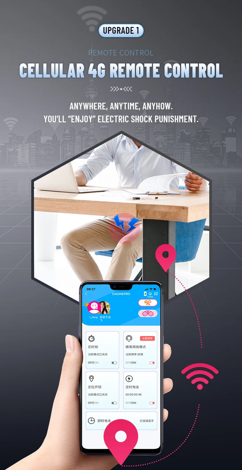 Intelligent Remote Electrical Stimulation Male Chastity Device – 3.0 CB Lock