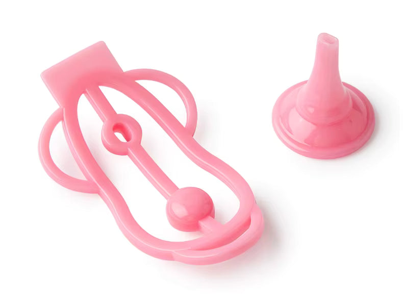 Male Chastity Training Device with Funnel – Feminization Panty Lock Clip