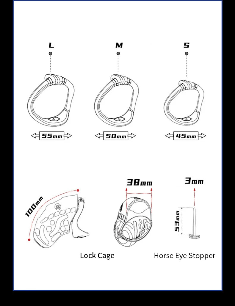 Remote Control Electric Chastity Cage – Male Locking Device with Plug & Adjustable Rings