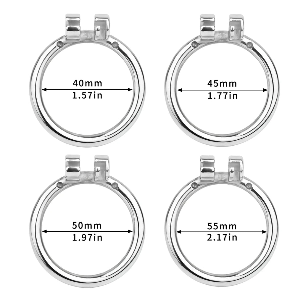 Metal Male Chastity Cage with PA Lock – 3mm/4mm Secure Device for Men
