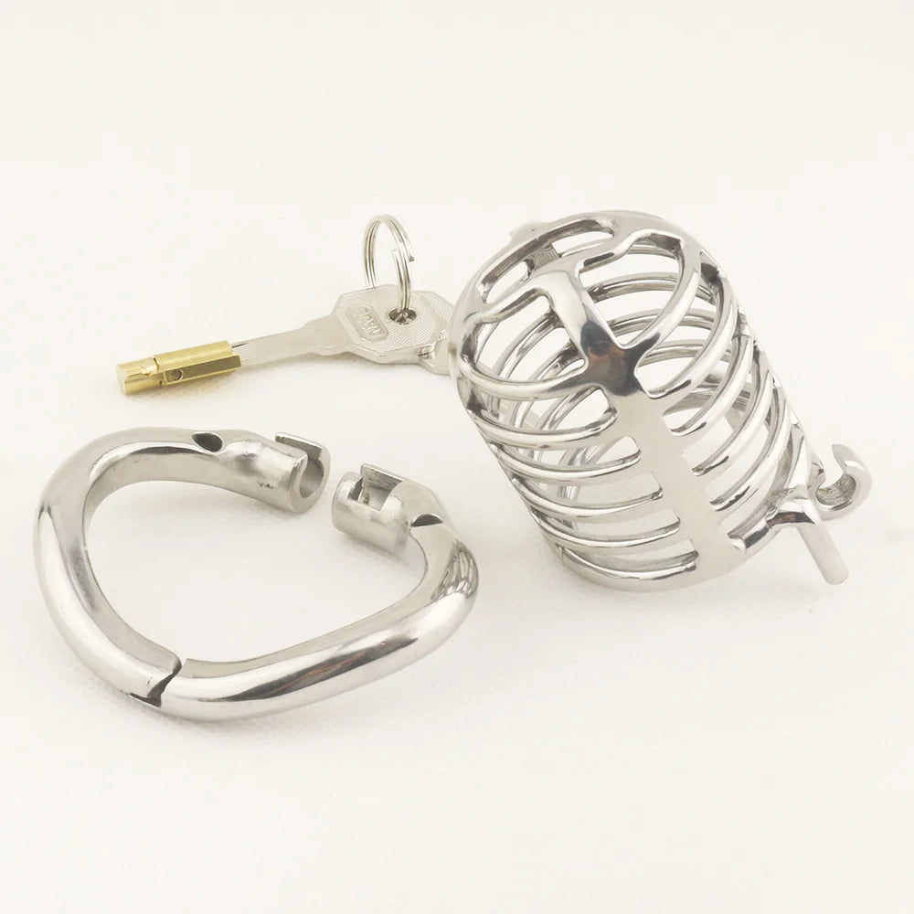 Next-Gen Stainless Steel Male Chastity Device – Arc Series Locking Cage