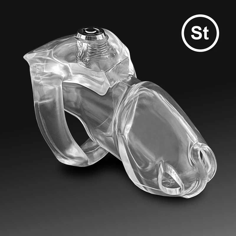 Adjustable nub size male chastity cage with discreet design