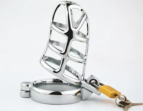  Alloy metal male locking ring with polished finish for comfort