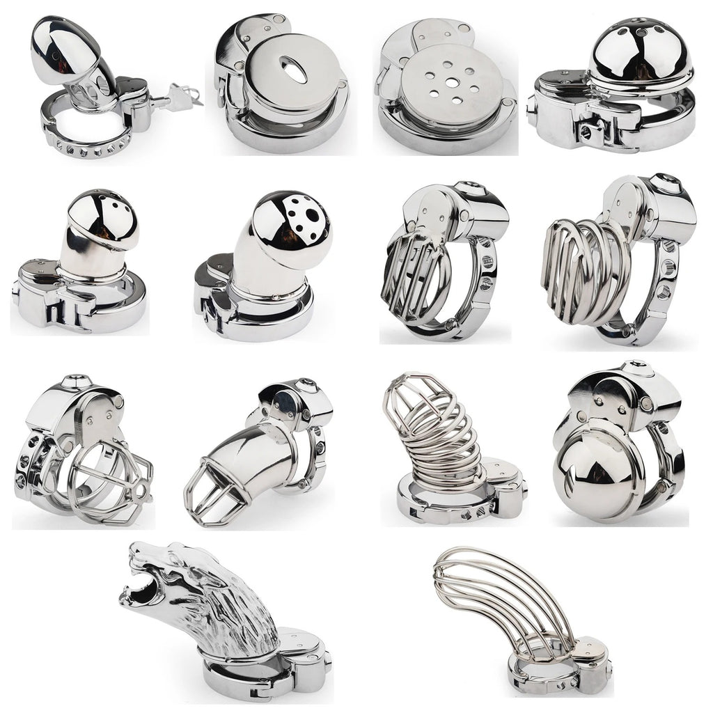 New Lock Chastity Cage for Men – Metal Device with Adjustable Ring (14 Designs)