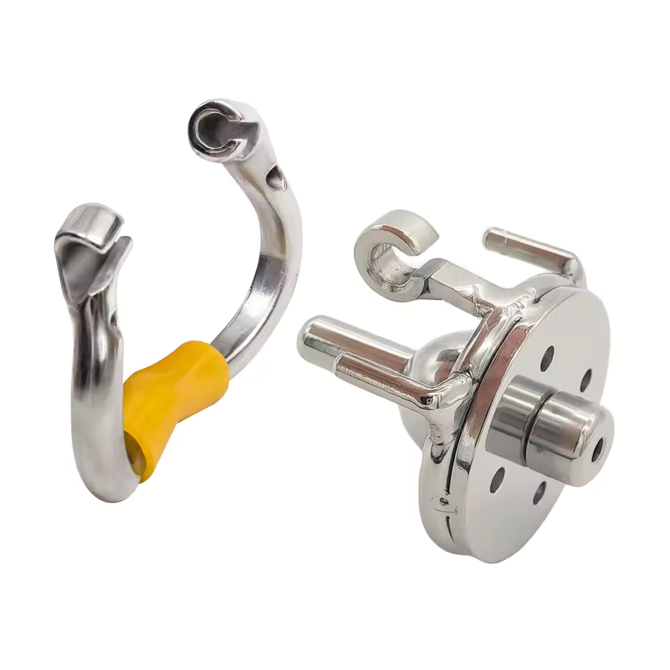 Classic steel lock band with polished surface for men