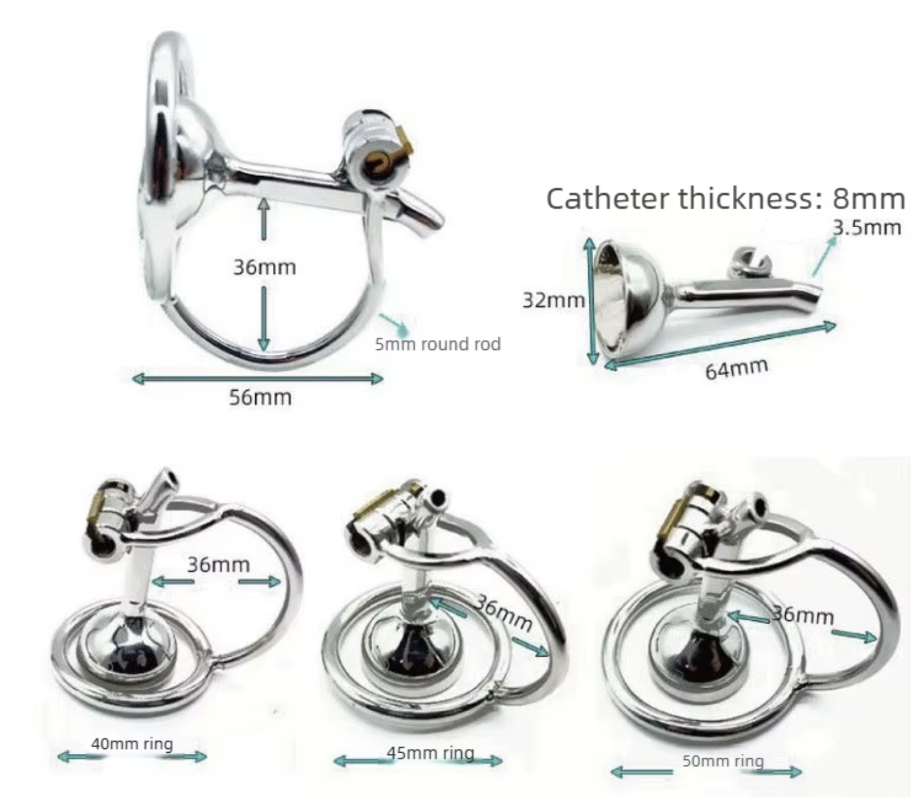 Reverse-Style Stainless Steel Male Chastity Cage – Secure Abstinence Lock Device for Men