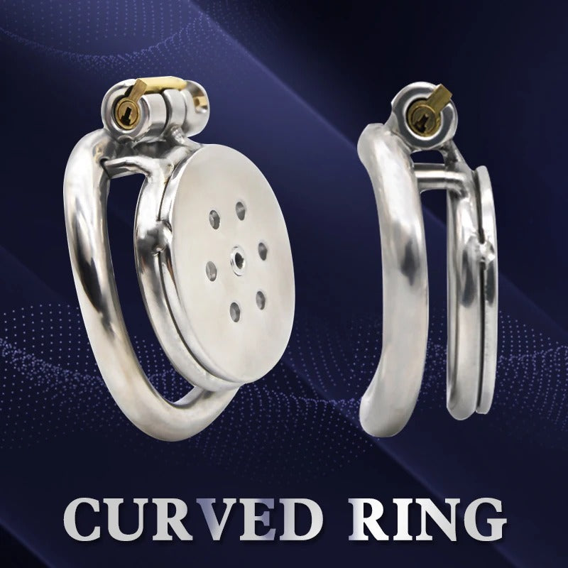 316 Stainless Steel Super Small Male Chastity Device with Arc Ring