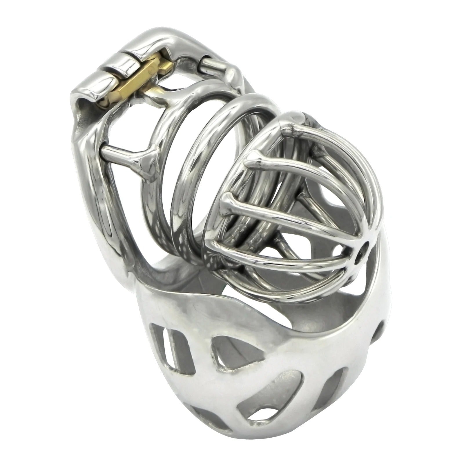 Fully Wrapped Scrotum Stainless Steel Male Chastity Device with Stealth Lock