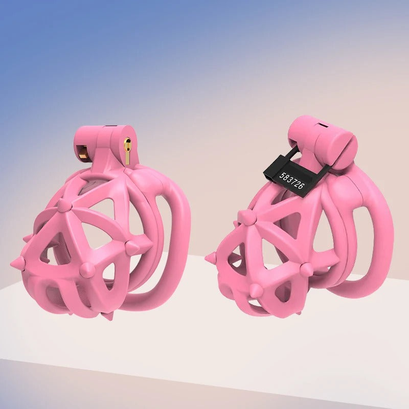 Hedgehog chastity cage with silicone double head soft nails