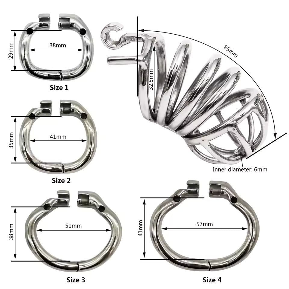 High quality stainless steel male ring with secure closure