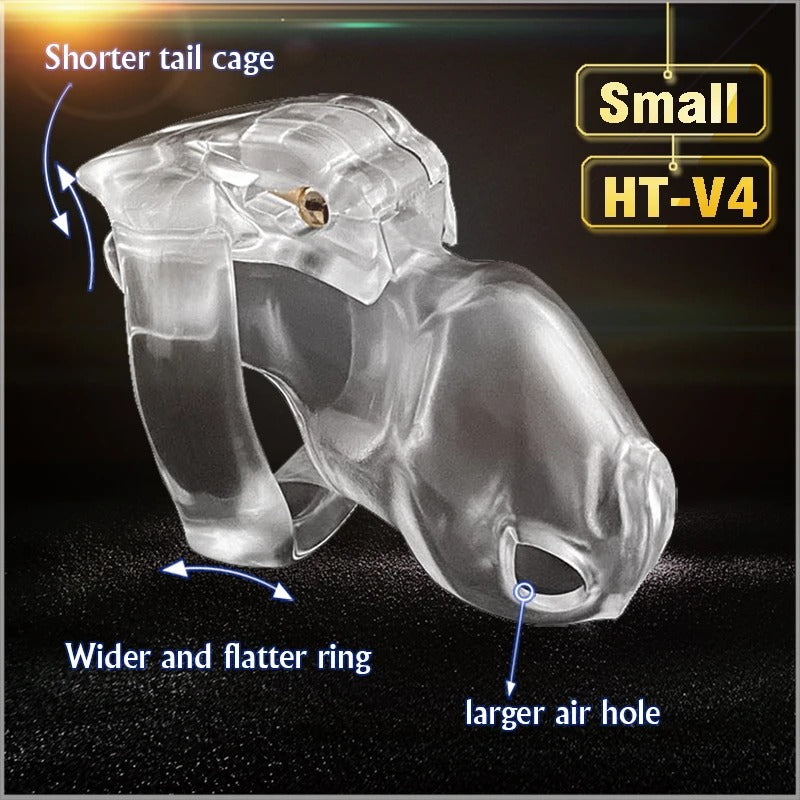 HT-V4 chastity device complete kit with cage rings and locker