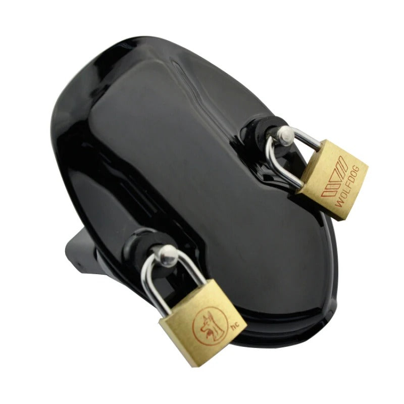 Lightweight male chastity device with ergonomic structure and adjustable fit