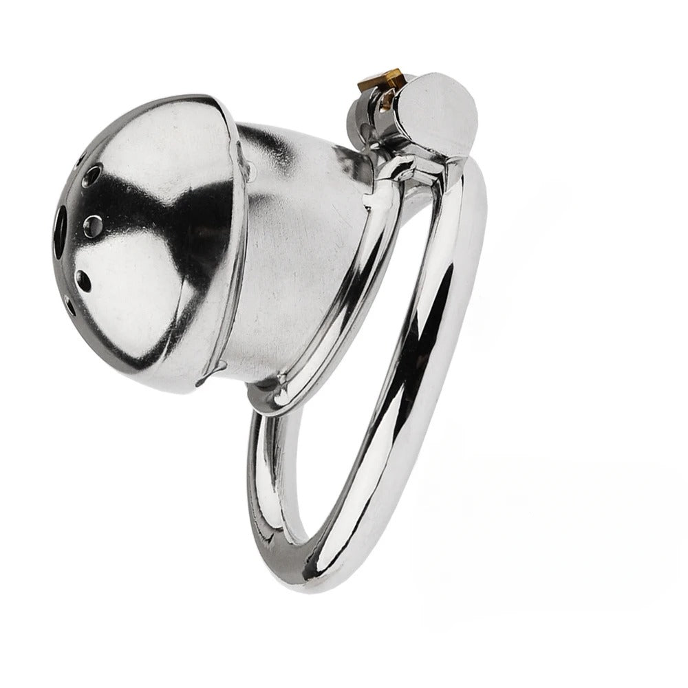 Stainless Steel Male Chastity Cage with Urethral Lock – Secure Metal Bondage Device