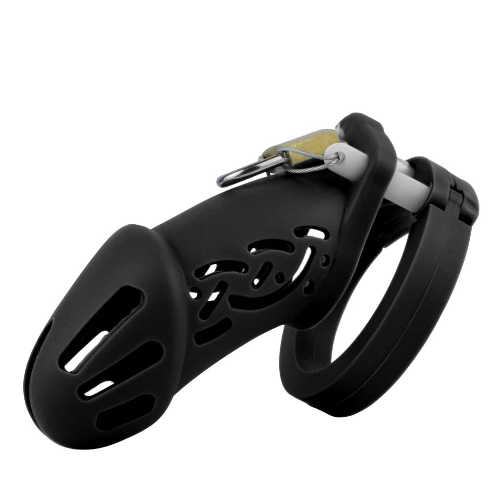 Silicone Male Chastity Cage – Lightweight CB Lock with 5 Rings I Available in 6 Colors