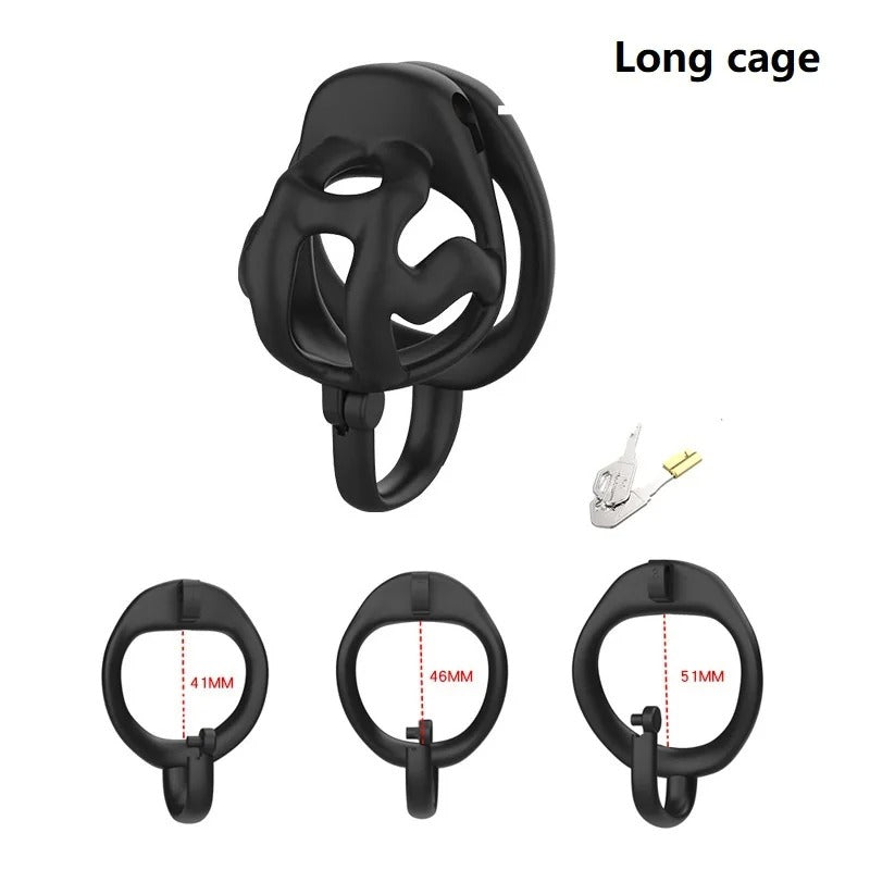 Small Bird Male Chastity Cage Set – Secure Lock with 3 Adjustable Rings