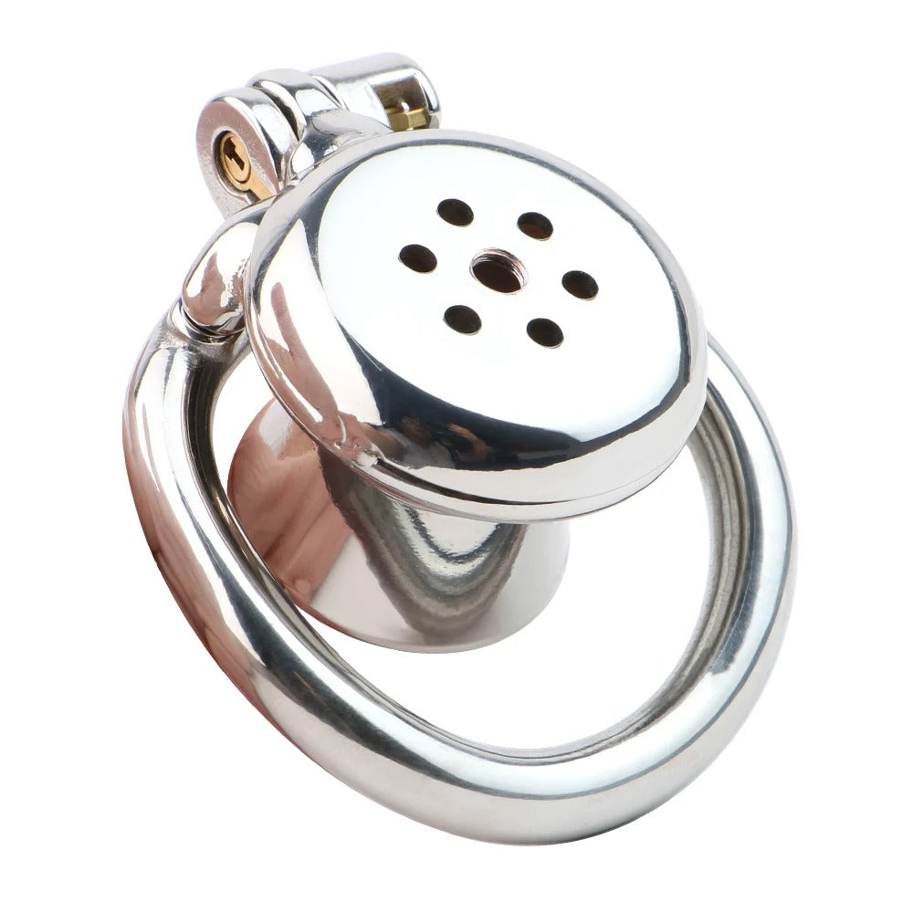 Negative Series Stainless Steel Male Chastity Device – Secure Fixed Tube Design