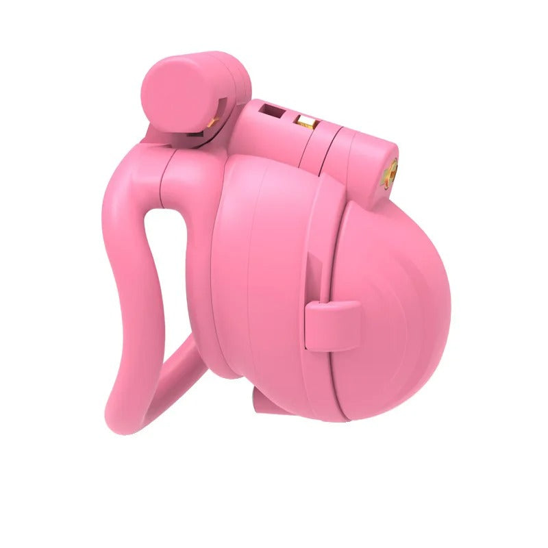 Adjustable Detachable Male Chastity Cage – Anti-Erection Spiky Restraint Device Pink / Black