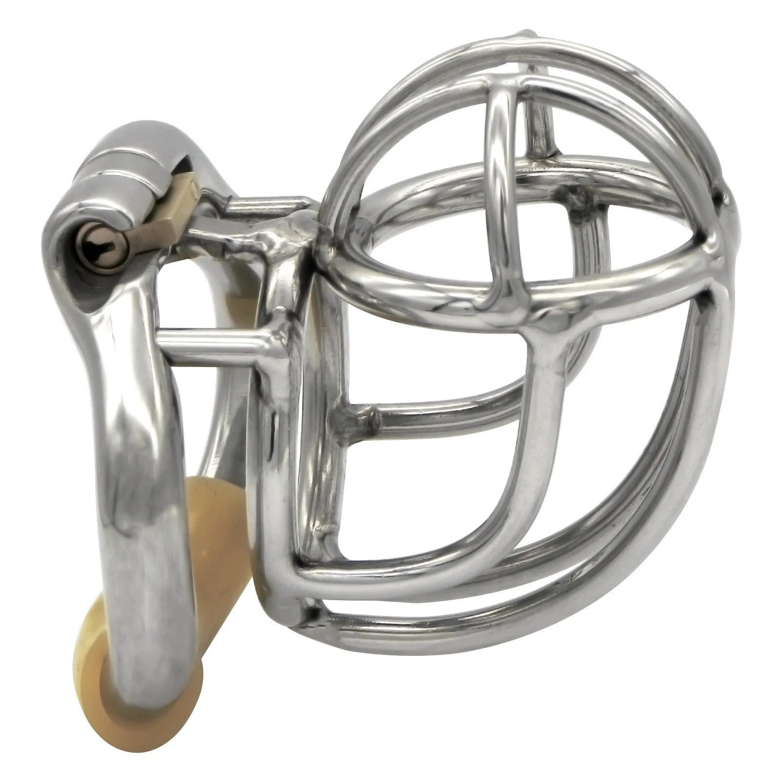 Reverse Design Stainless Steel Stealth Lock Male Chastity Device