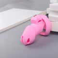 New Model Silicone Male Chastity Cage – Lightweight Lock with 5 Rings, Black & Pink