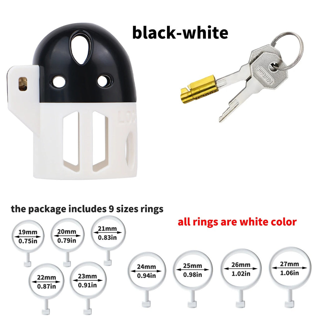 ABS Male Chastity Cage – Lightweight Breathable Hollow Design, Ergonomic Fit (Mixed Colors)