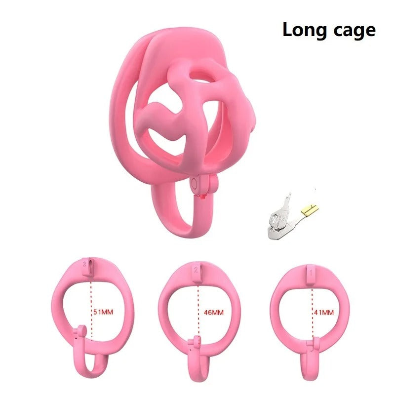 Small Bird Male Chastity Cage Set – Secure Lock with 3 Adjustable Rings