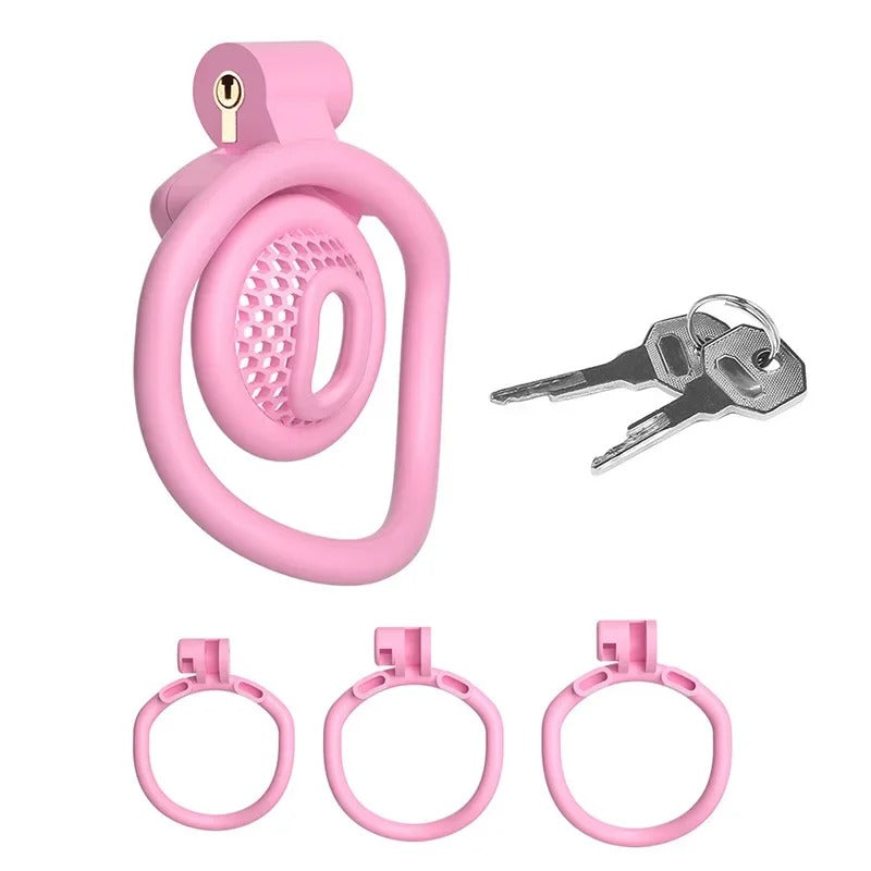 New Upgrade Detachable Adjustable ABS Male Chastity Cage – Snap Ring Urethral Lock Device