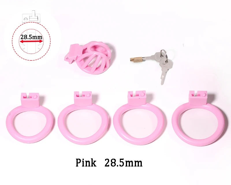 ABS Male Chastity Device – Adjustable Locking Cage with 4 Base Rings