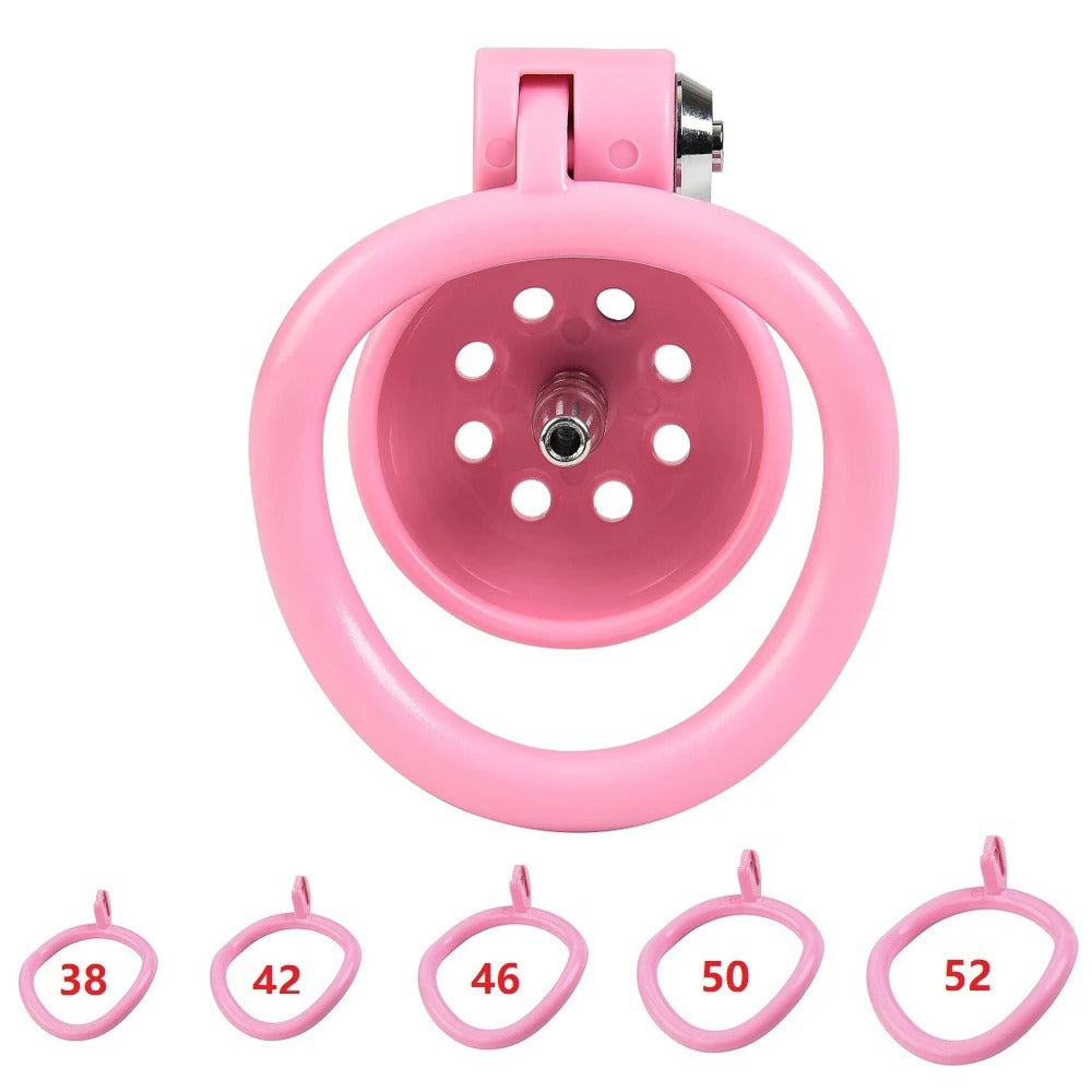 Small Bird Male Chastity Cage Set – Secure Lock with 5 Interchangeable Rings