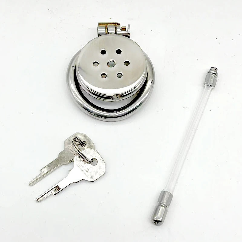316 Stainless Steel Super Small Male Chastity Device with Arc Ring
