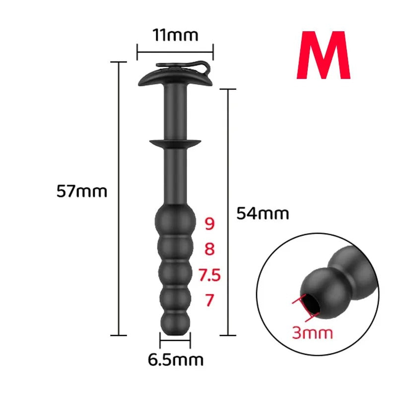 Flexible Silicone Penis Plug – Hollow Urethral Sounding Dilator for Men
