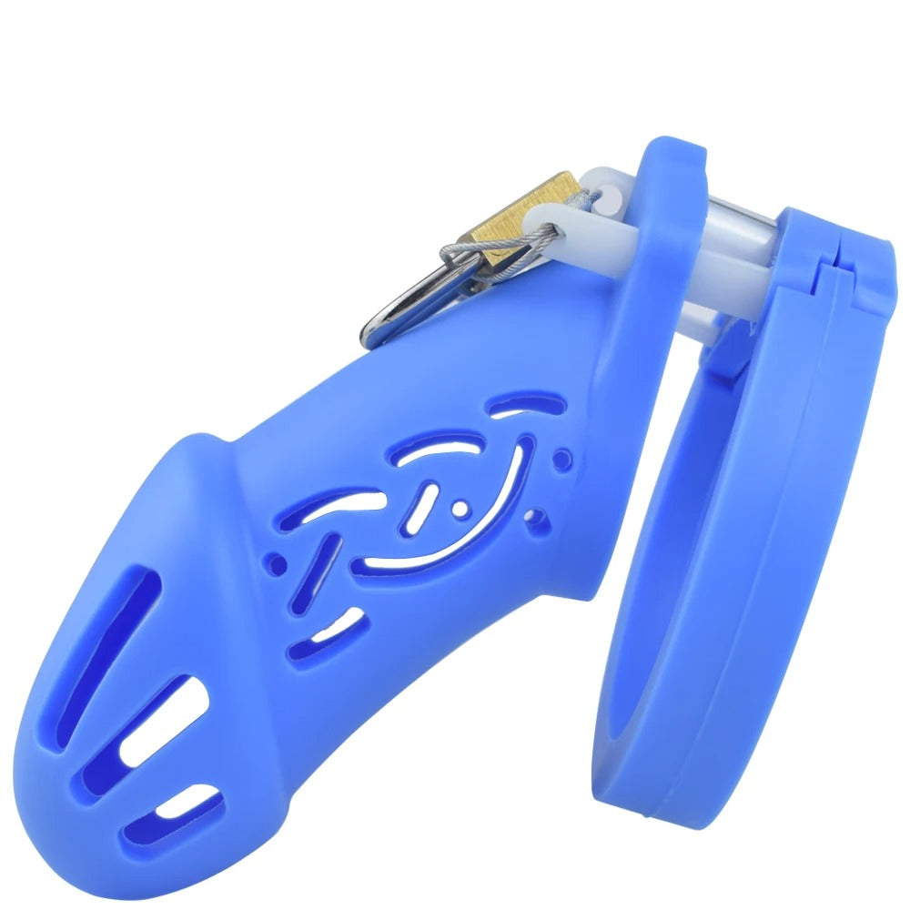 Silicone Male Chastity Cage – Lightweight CB Lock with 5 Rings I Available in 6 Colors