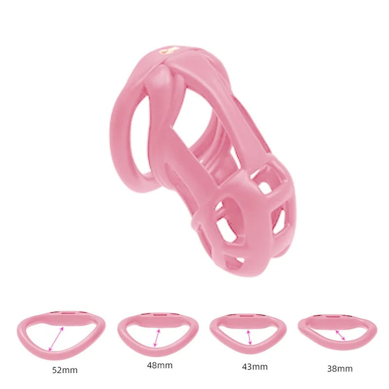 3D Invisible Chastity Cage with 4 Arc Rings – Discreet Locking Device for Men