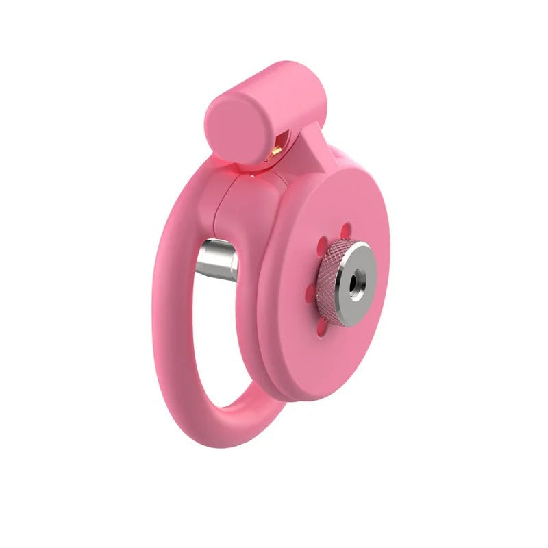Chastity Cage 3D Flat with 4 Rings – CB Lock Device with Urethral Catheter for Men