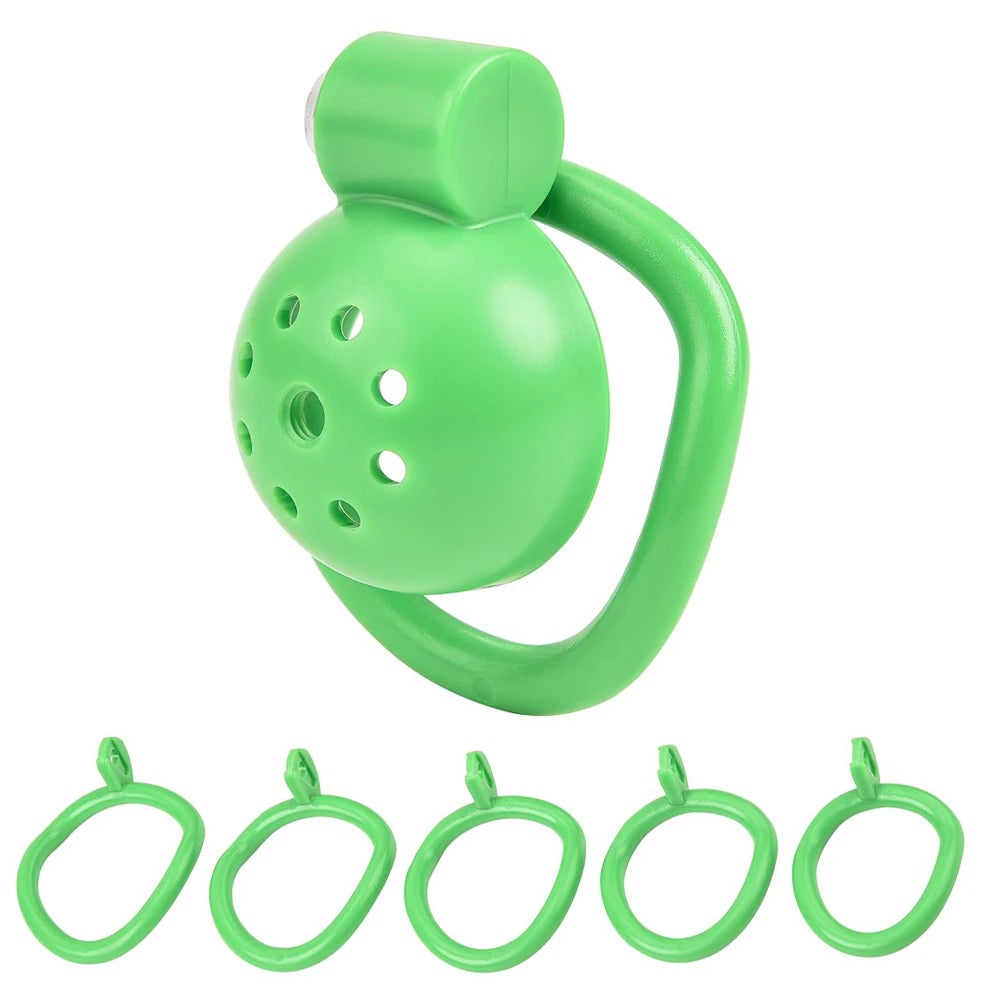 Small Bird Male Chastity Cage Set – Secure Lock with 5 Interchangeable Rings