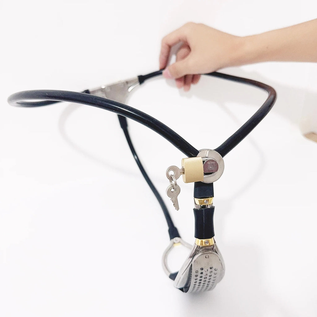 Female Stainless Steel Chastity Belt – Adjustable Lockable Design