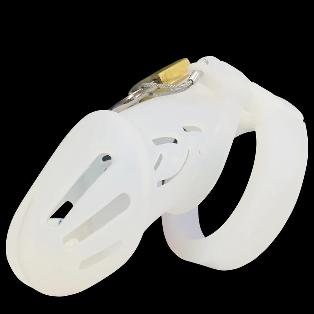 Silicone Male Chastity Cage – Lightweight CB Lock with 5 Rings I Available in 6 Colors