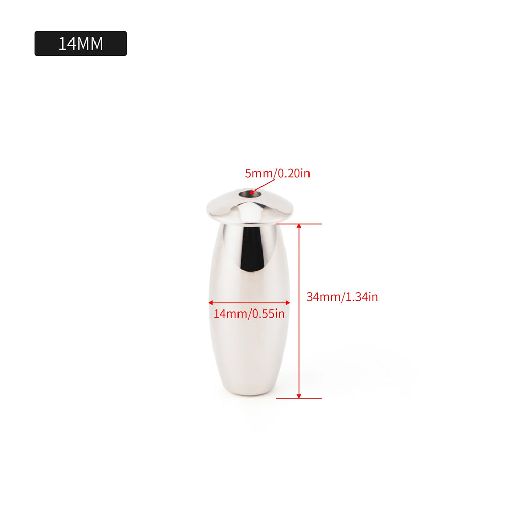 Stainless Steel Men’s Short Plugs | Hollow Urethral Plug | 8mm–20mm