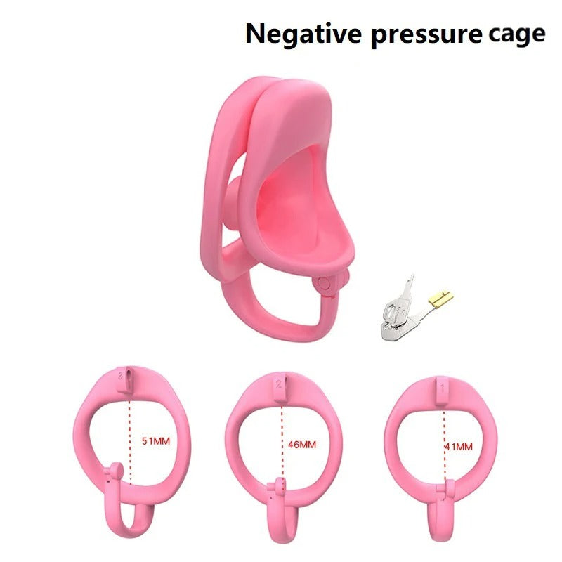 Small Bird Male Chastity Cage Set – Secure Lock with 3 Adjustable Rings