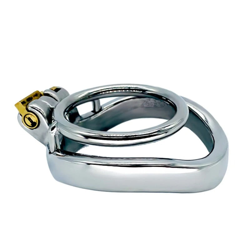 Stainless Steel Male Chastity Cage with Double Ring – Small Chastity Device