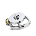 Flat Inverted CBT Chastity Cage with Metal Urethral Catheter – Lockable BDSM Restraint Device for Men