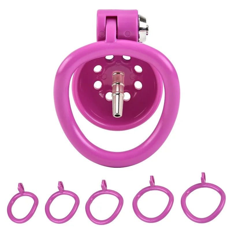 Small Bird Male Chastity Cage Set – Secure Lock with 5 Interchangeable Rings