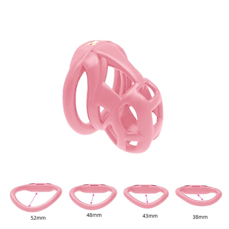 3D Invisible Chastity Cage with 4 Arc Rings – Discreet Locking Device for Men