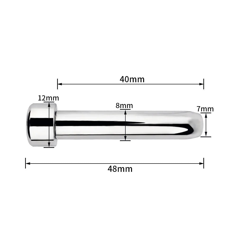 Flat Inverted CBT Chastity Cage with Metal Urethral Catheter – Lockable BDSM Restraint Device for Men