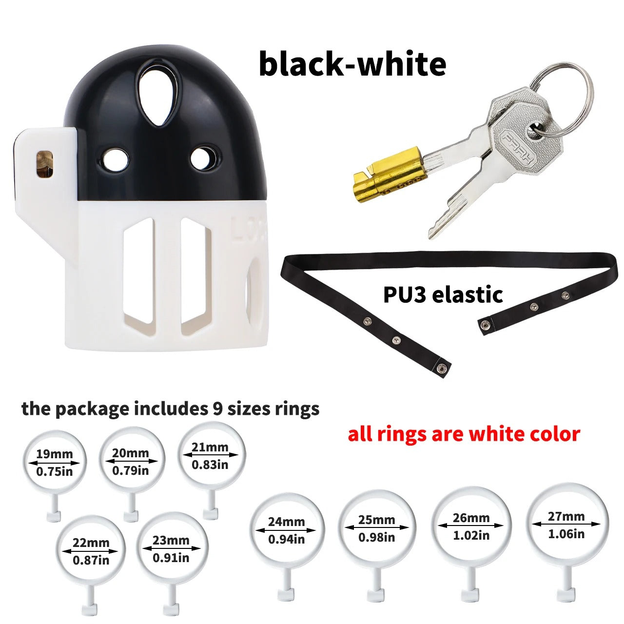 ABS Male Chastity Cage – Lightweight Breathable Hollow Design, Ergonomic Fit (Mixed Colors)