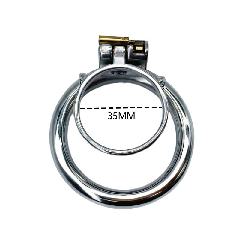 Stainless Steel Male Chastity Cage with Double Ring – Small Chastity Device