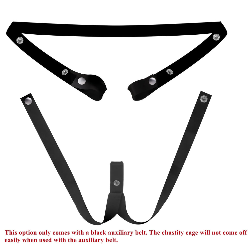 Chastity Cage 3D Flat with 4 Rings – CB Lock Device with Urethral Catheter for Men