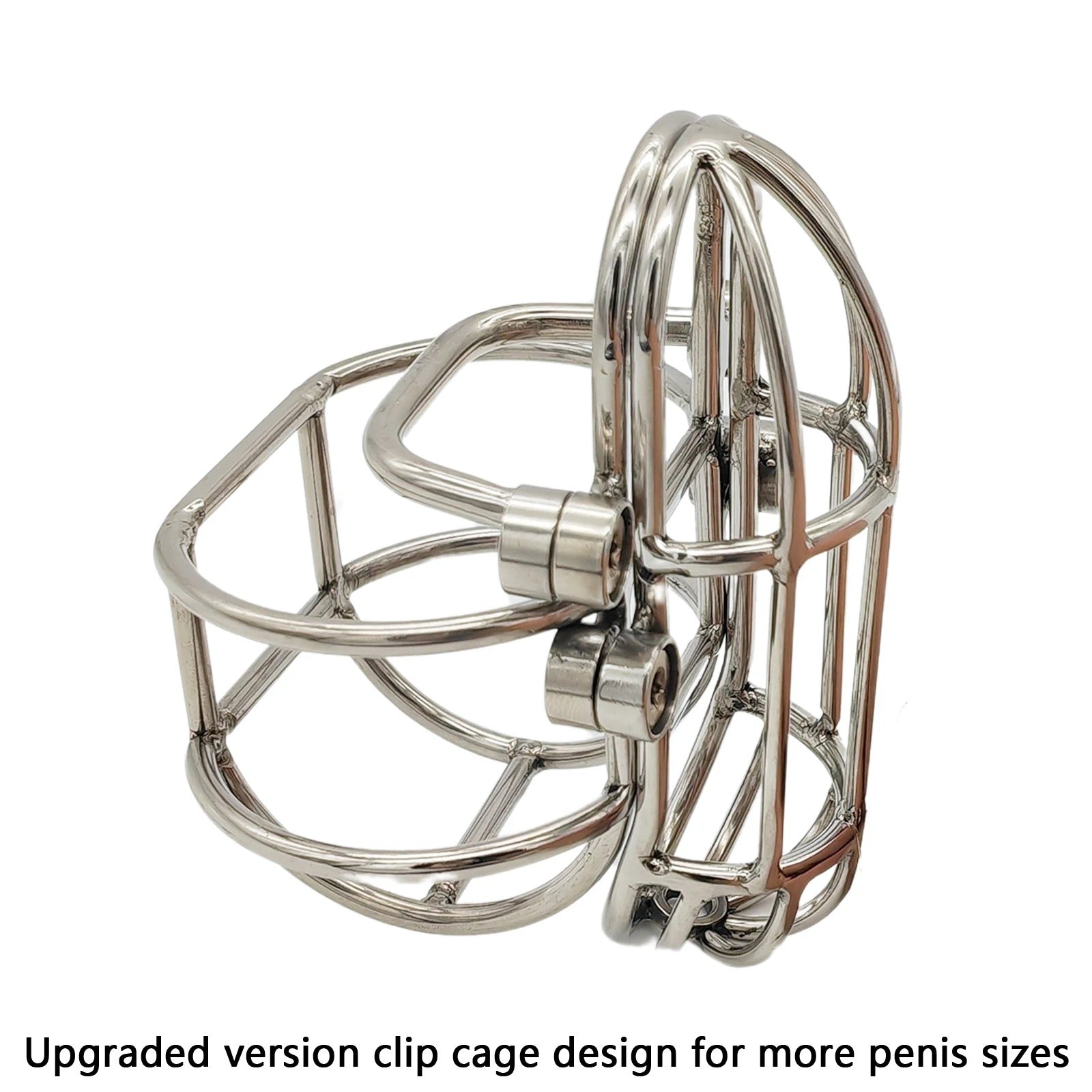 Upgraded Version Design Stainless Steel Detachable Male Chastity Device with Stealth Lock