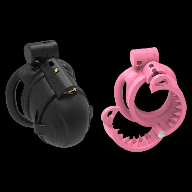 Adjustable Detachable Male Chastity Cage – Anti-Erection Spiky Restraint Device Pink / Black