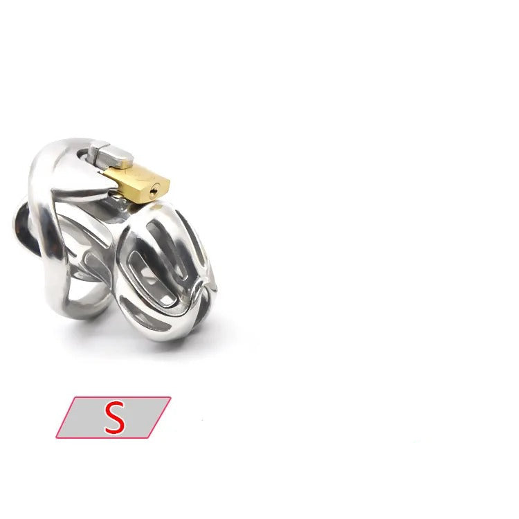 New Design 316 Stainless Steel Male Chastity Device with Locking Ring High-Quality Metal