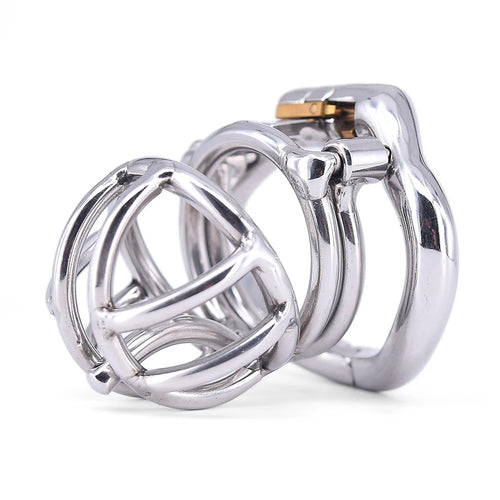 3mm PA Stainless Steel Male Chastity Cage – Breathable Locking Device with Secure Ring